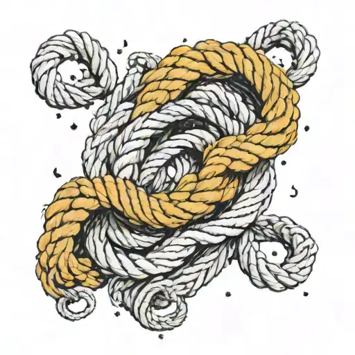 Old Worn Twisted Nautical Rope With Frayed Ends In A Spiral Galaxy