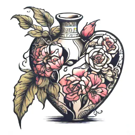 Broken Heart China Vase With Cracks