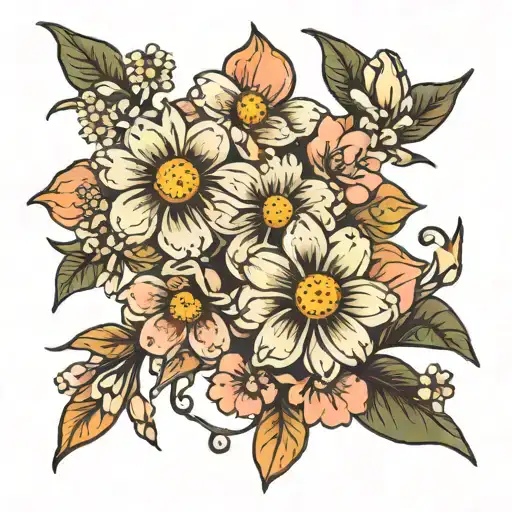 Daisy Narcissus Cherry Blossom Flowers