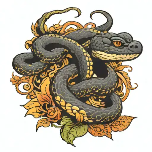 Black Snake Slithering