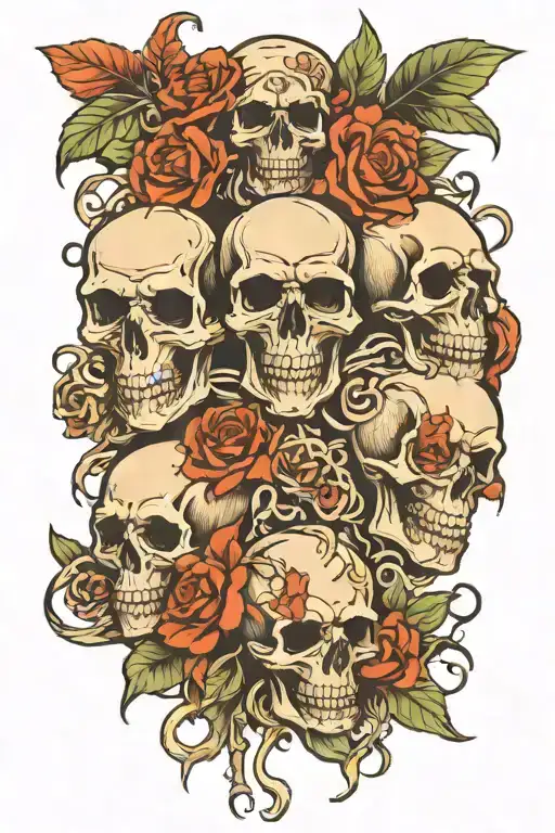 Skull See No Evil Speak No Evil