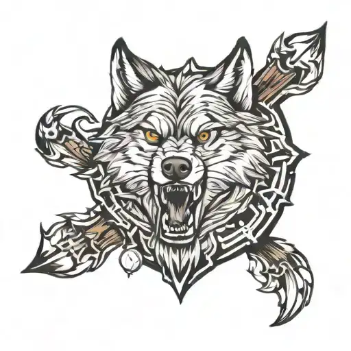 Wolf On Iner Side Of Bicep