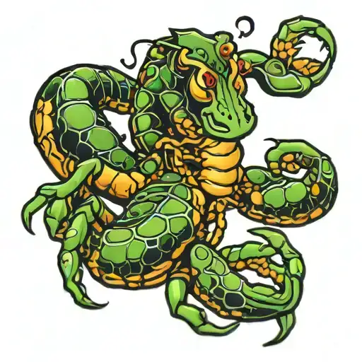 Scorpion With A Frog