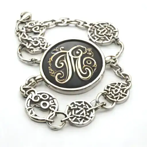 Men's Bracelet Containing The Initials Damm