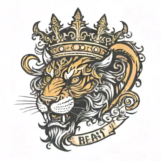Write Beast With Crown Of A King