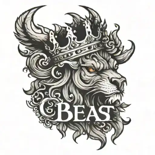 Write Beast With Crown Of B Letters