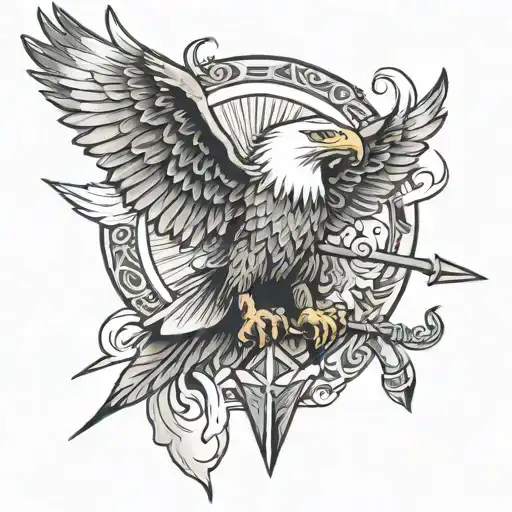 Eagle Pierced By An Arrow