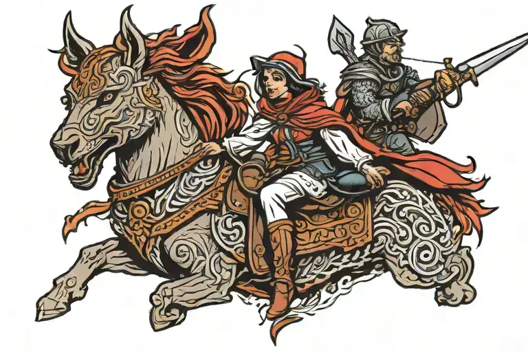 Valkyrie Riding Hood And The Woolf