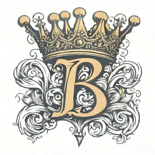 Letter B With A Crown On Top