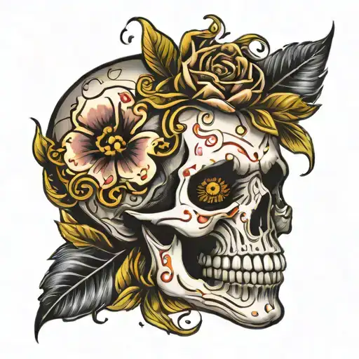 Skull With Sharigan Eyes