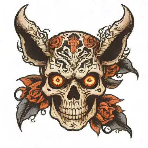 Skull With Itatchi Eyes