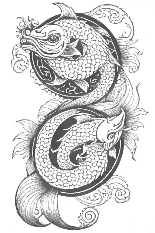 Coi Fish Yin Yang