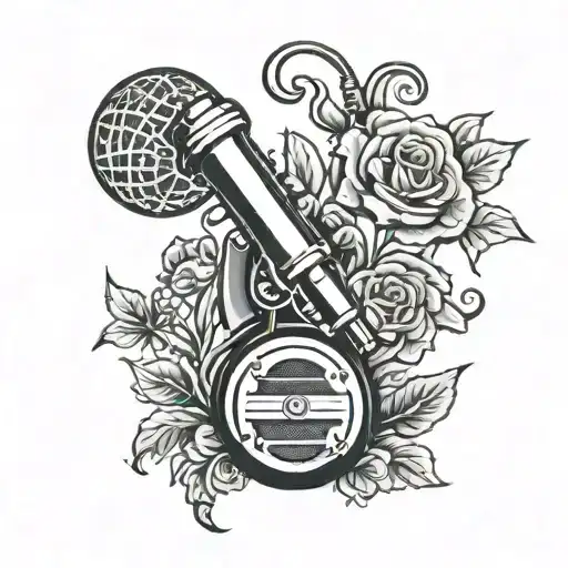 Music Microphone Singer Flowers