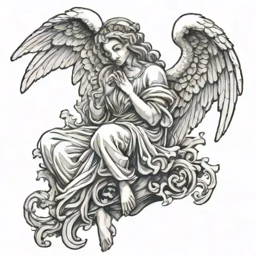 Angel Statue Holding