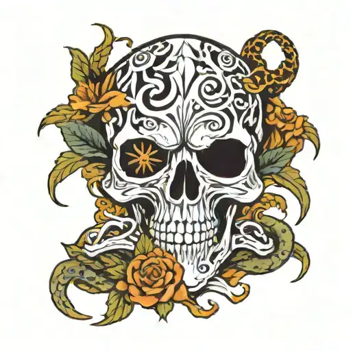 Skull And Serpents Weaving