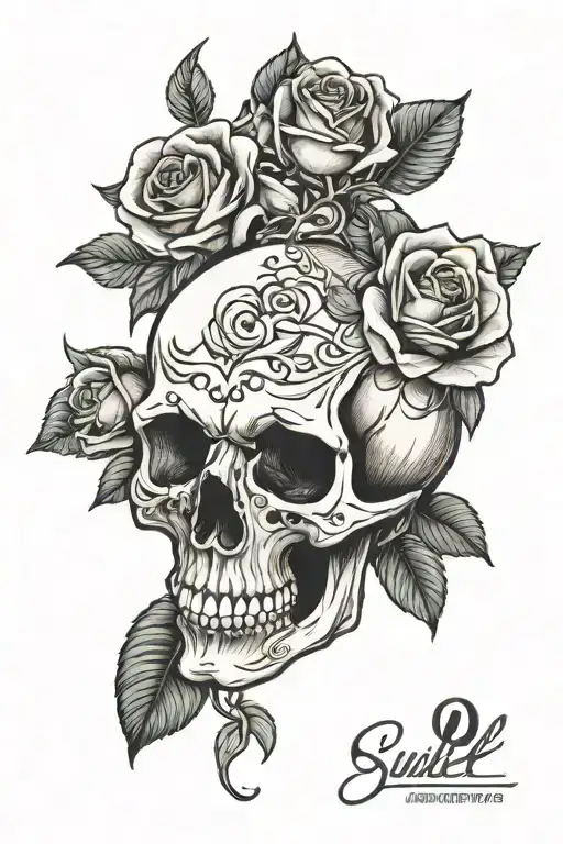 Skull And Roses