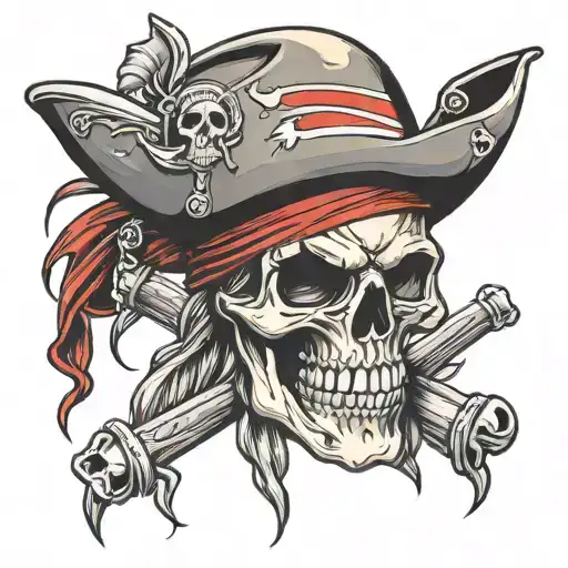 Pirate Skull Puerto Rico Flag Straw Hat