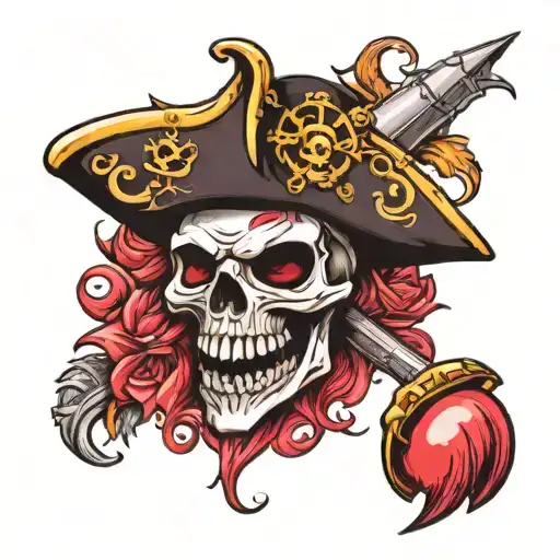 Pirate Skull Long Tongue