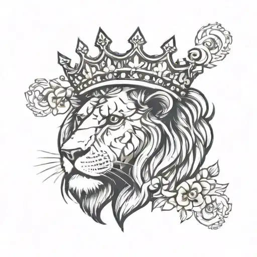 Lion Wearing A Crown