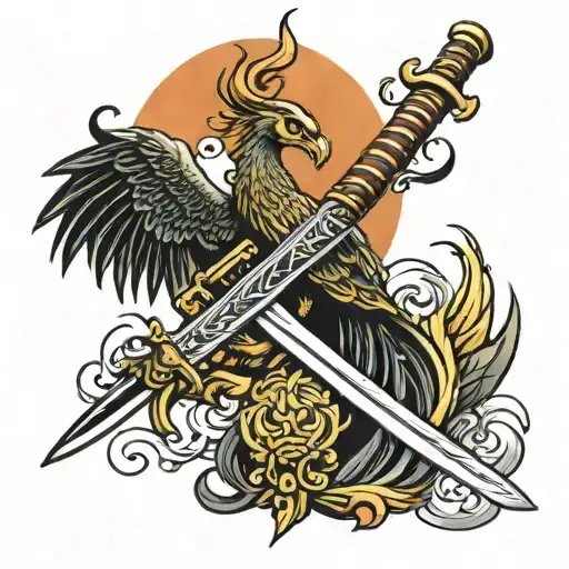 Katana Sword Phoenix Rising