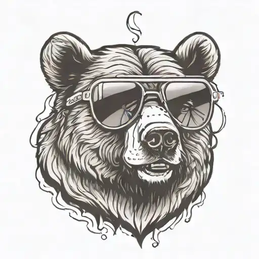 Bear Head With Sunglasses