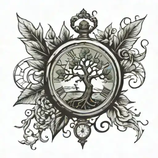 Tree Of Life With Pocket Watch