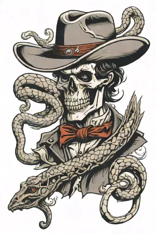 Bone And Cigarettes And Snake And Cowboy Hat
