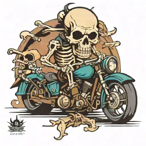 Skeleton Pirate Motorcycle