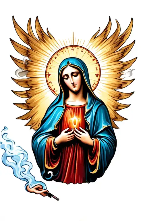 Virgin Mary Smoking