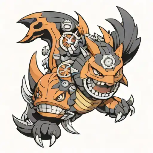 Pokemon Naruto Inspired Tattoo Featuring