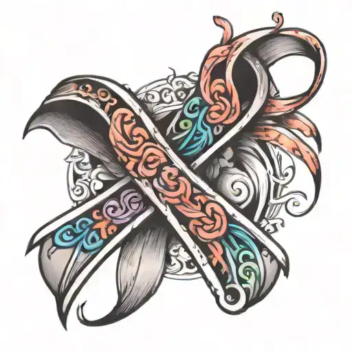 Cancer Ribbon Wrapped