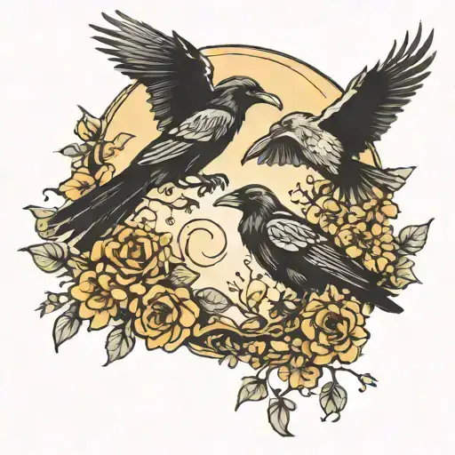 Flying Crows And Vinkinga Witch