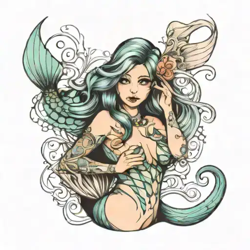 Mermaid From Shoulder To Wrist