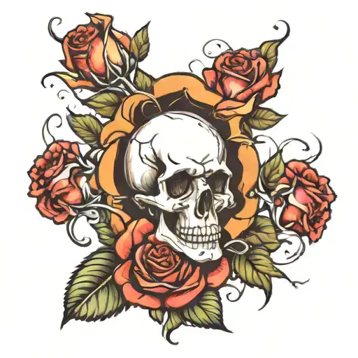 Skull And Rose Growing