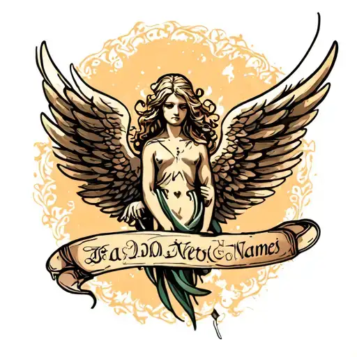 Angel And First Name Wing