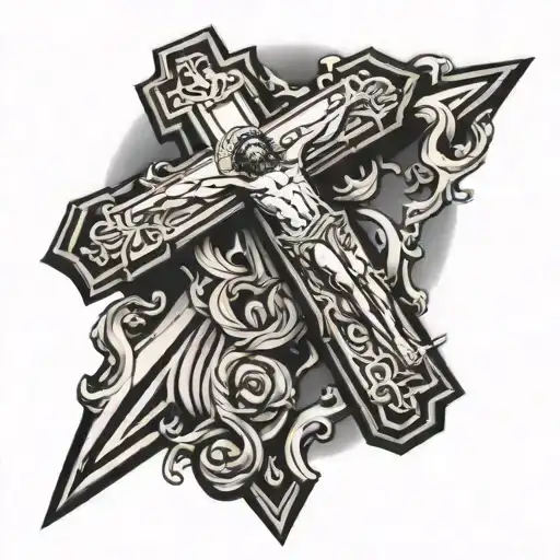 Cross With Jesus Christ