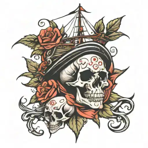 Skull Roses Ship Of Fools