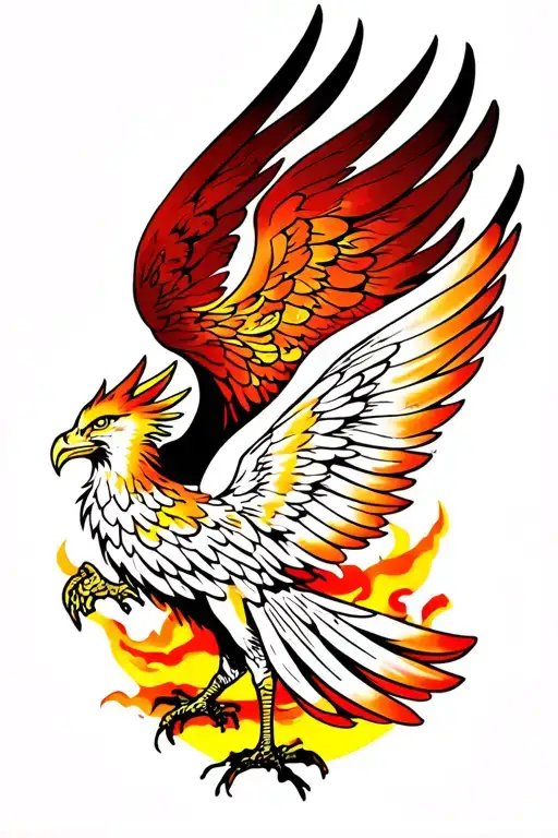 Phoenix With Deployed Wings