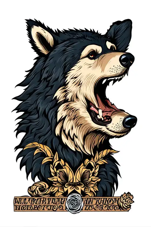 Bear And Wolf Head