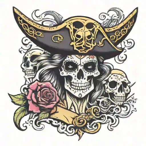 Lady Pirate Skull