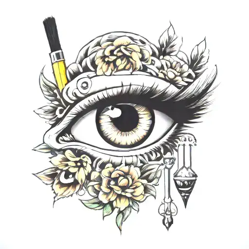 Eyes On Brushes With Black Fill