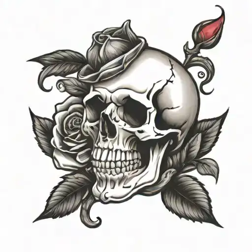 Skull And Rose