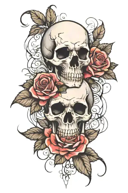 Skull And Rose