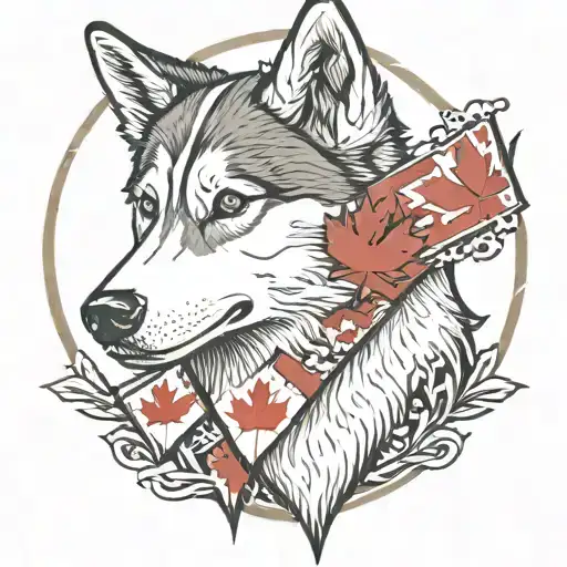 Husky And Canada Flag Morphing