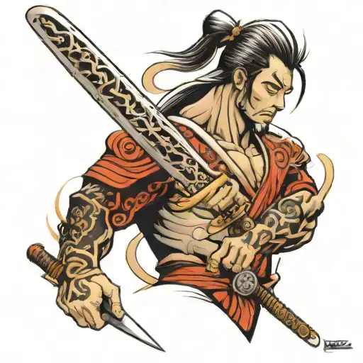 Samurai Sword Broke In Half Sleeve