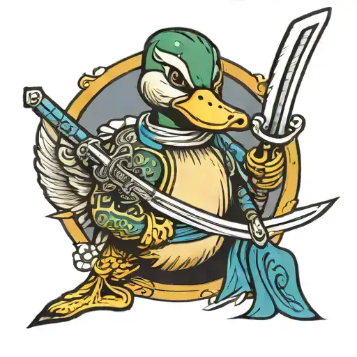 Duck Holding Sword