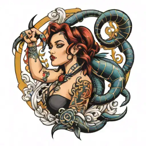 Cinda Shamire With Scorpio Zodiac Symbol