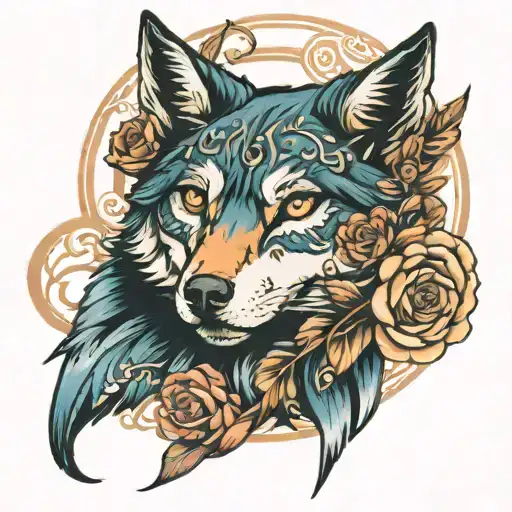 Angel Rose Wolf Surrounded