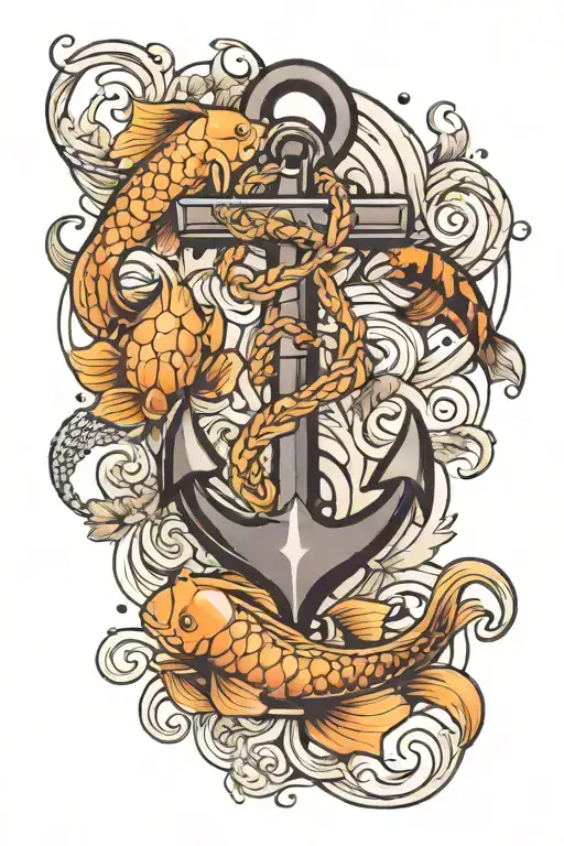 Anchor And Koi