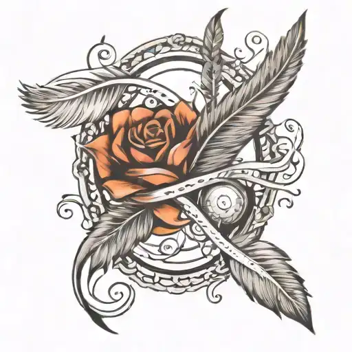 Infinity And Feather Intertwined